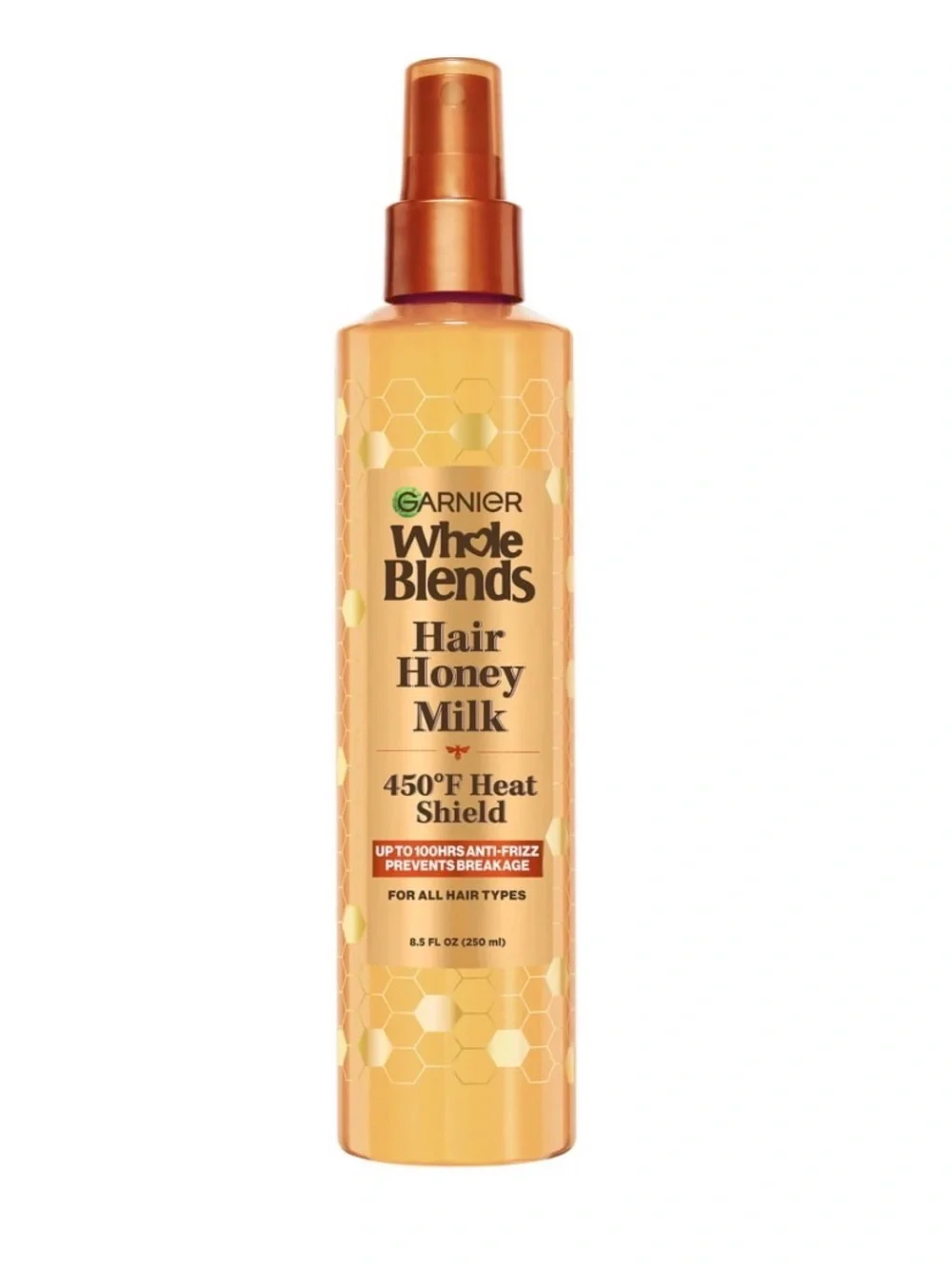 Garnier Whole Blends Repairing Hair Spray, Honey Milk 450°F Heat Shield All hair